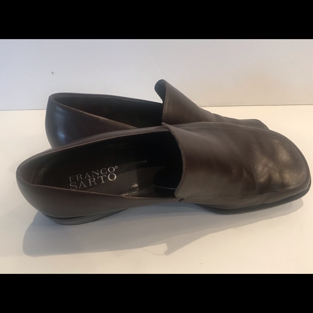 Franco Sarto Bocca leather loafers, Size 9, Brown